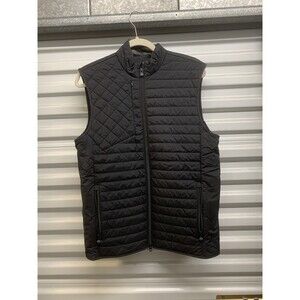 Greyson Vest Mens Black Ultralight Puffer Quilted Double Zipper Small